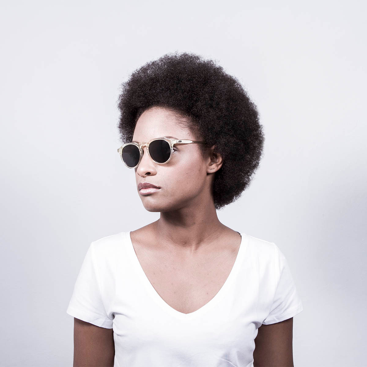 Gafas de sol OCEAN CYCLOPS - Oro blanco transparente / Ahumada