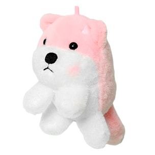 Peluche appeso extra soffice. Design Shiba Inu rosa. 18 cm.