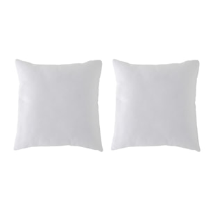 Lot de 2 housses de coussin jacquard TEVERE-B 50x50 cm blanc