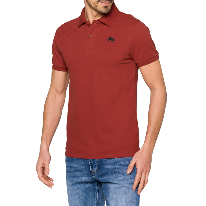 Polo Hot Buttered Stoney tinta unita rosso