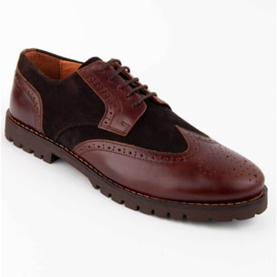Zapato Oxford De Piel - Marron