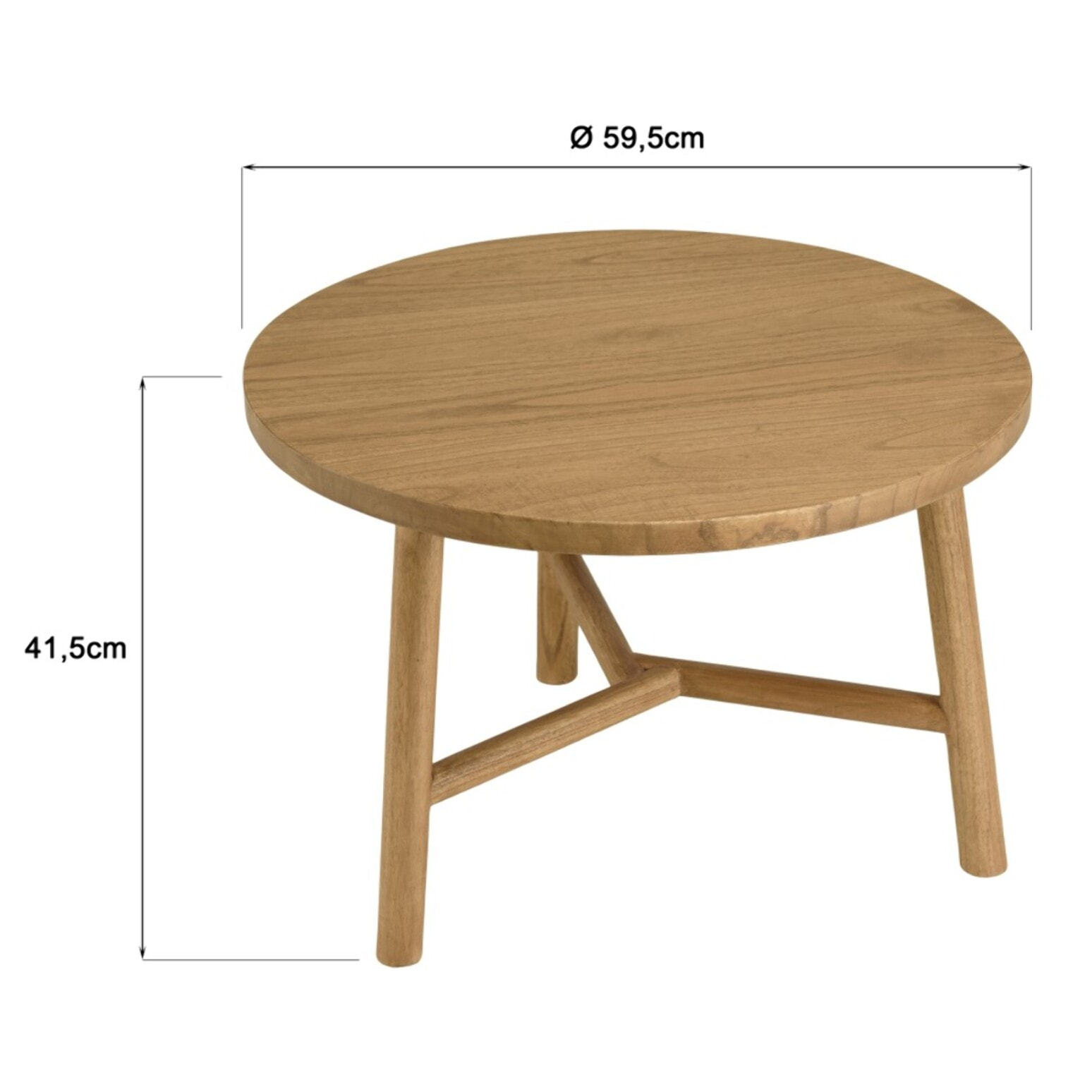 AMY - Table d'appoint ronde en bois de mindi D60cm