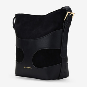 Bolso bandolera negro con cierre imán