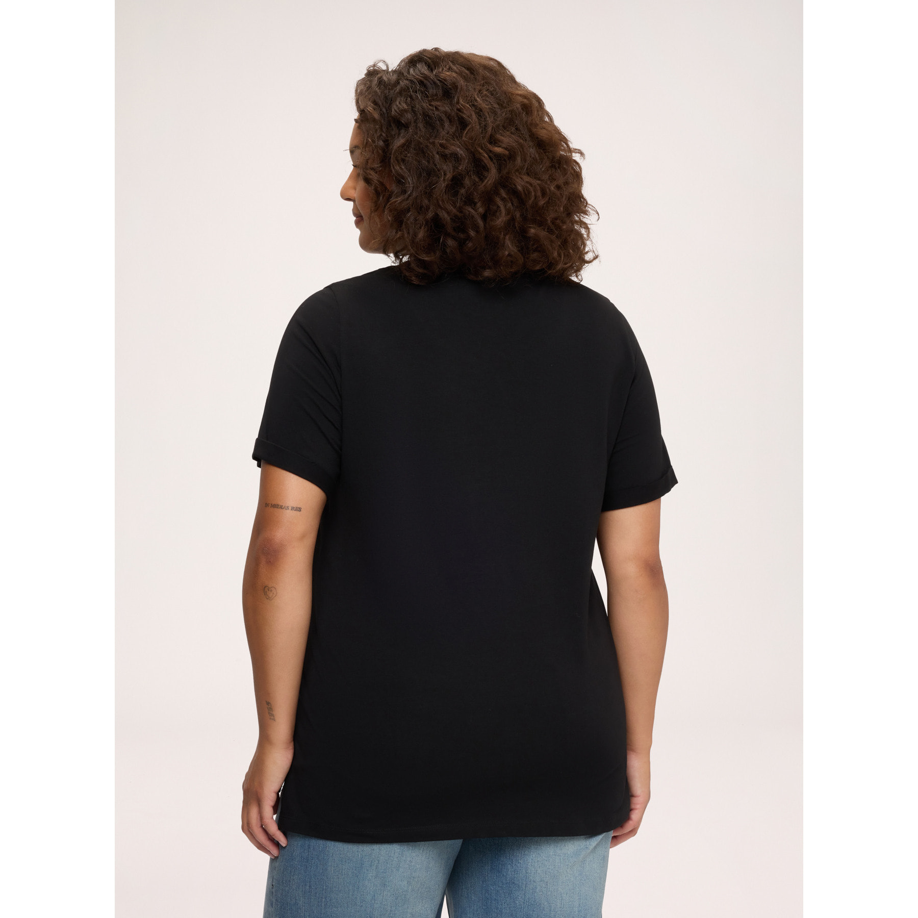 Fiorella Rubino - Camiseta de algodón con frase irónica - Negro