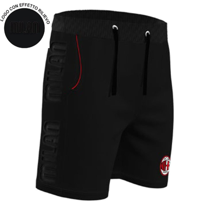 Pantaloncino Corto Uomo SQUADRE Cotone - Milan
