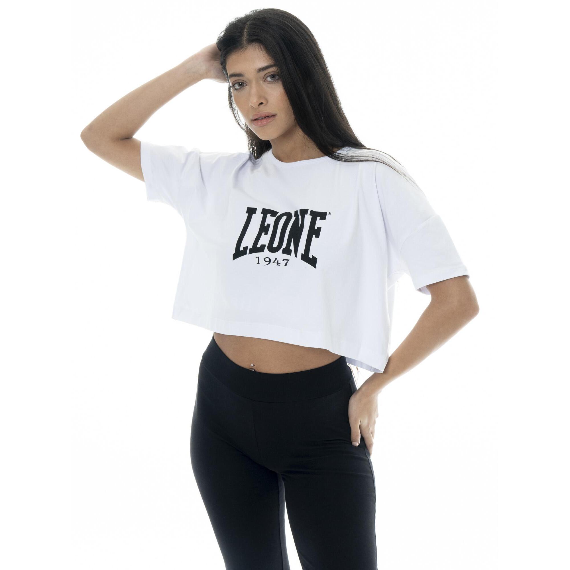 T-shirt da donna cropped Leone Basic
