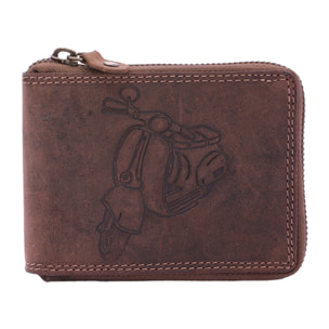 Portafoglio  da uomo In Vera pelle Made in Italy 9,5x12,5x2,5 cm