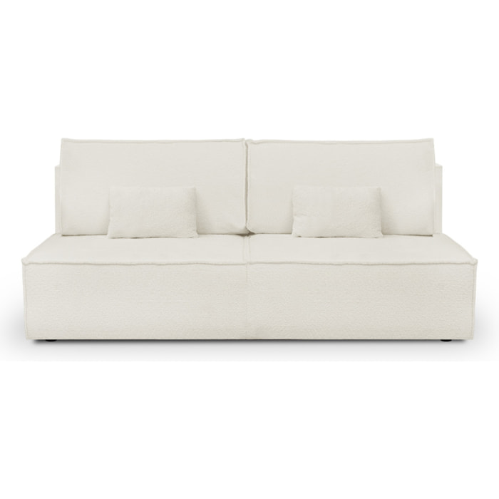 Canapé convertible 3 places en tissu bouclé - MILLA