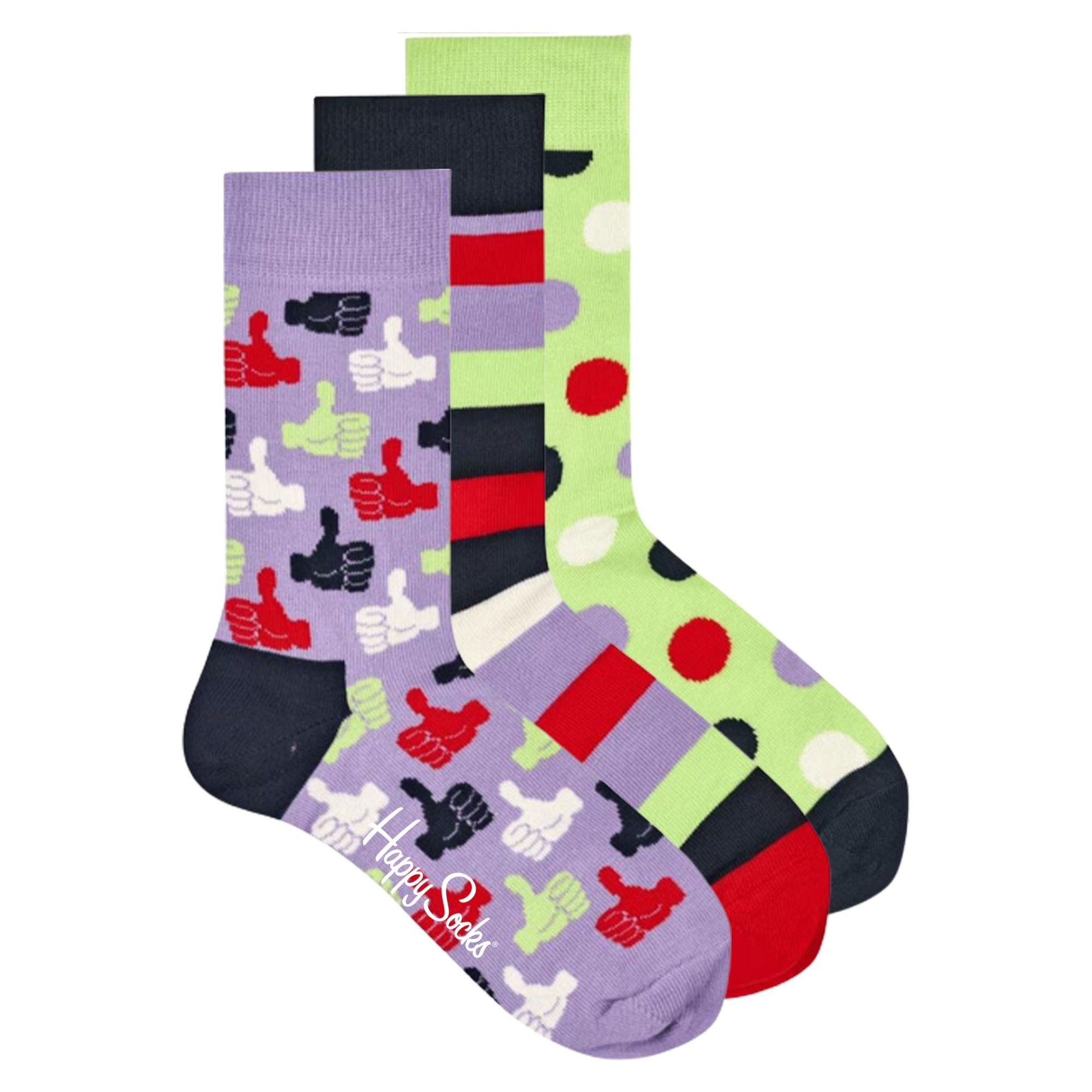 Set de 5 pares de calcetines - diseños "Thumbs Up", "Palmeras" y "3D Glasses"