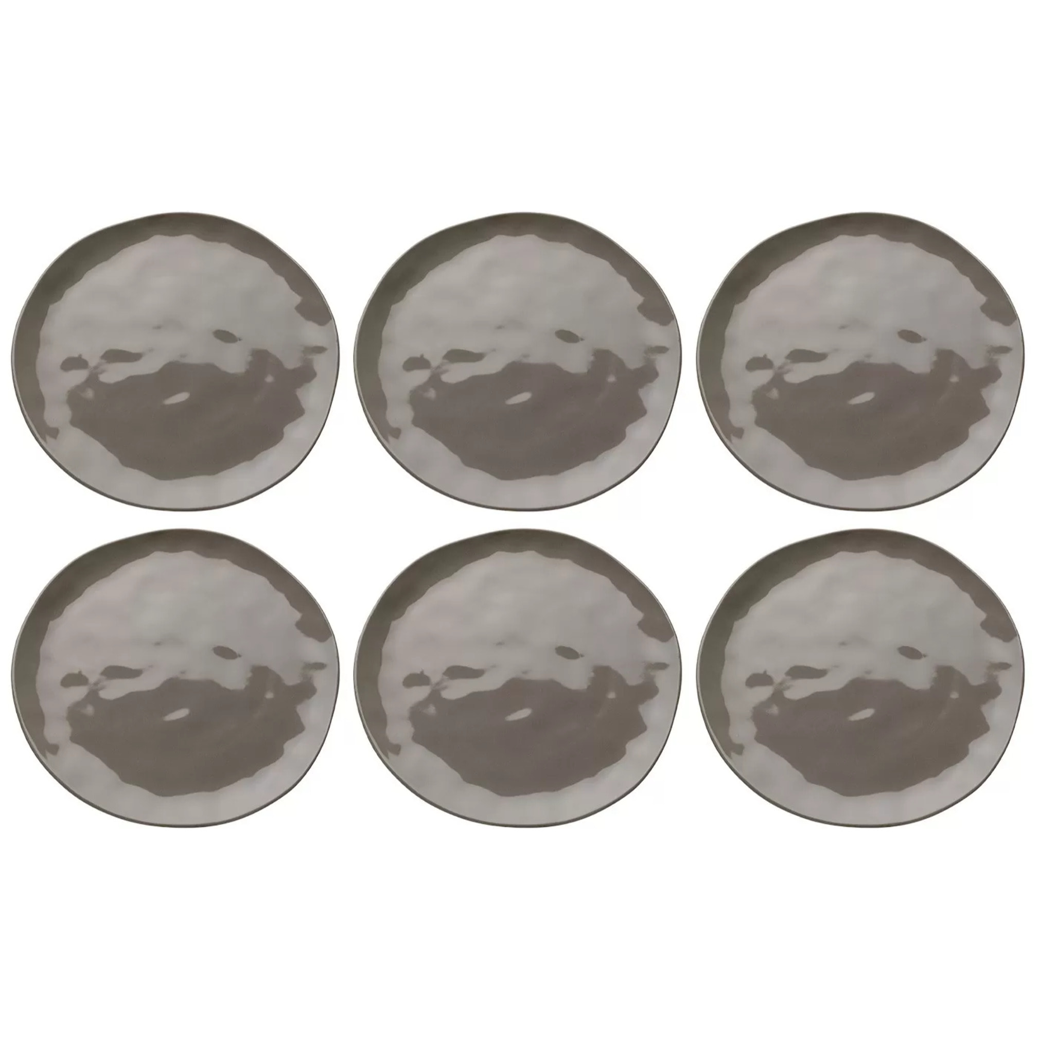 Assiettes Organic 26cm taupe set de 6 Kare Design
