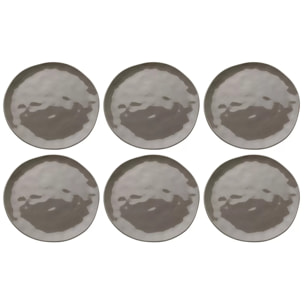 Assiettes Organic 26cm taupe set de 6 Kare Design