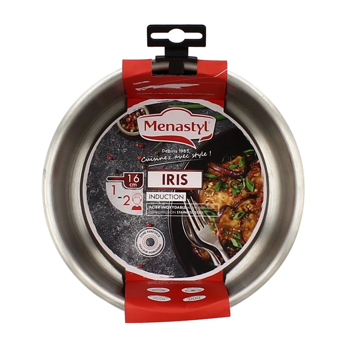 Casserole 16cm amovible en acier inoxydable - tous feux IRIS INOX