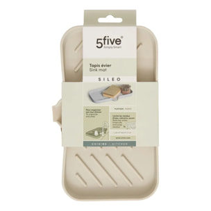 Tapis pour évier Sileo beige 24x15cm