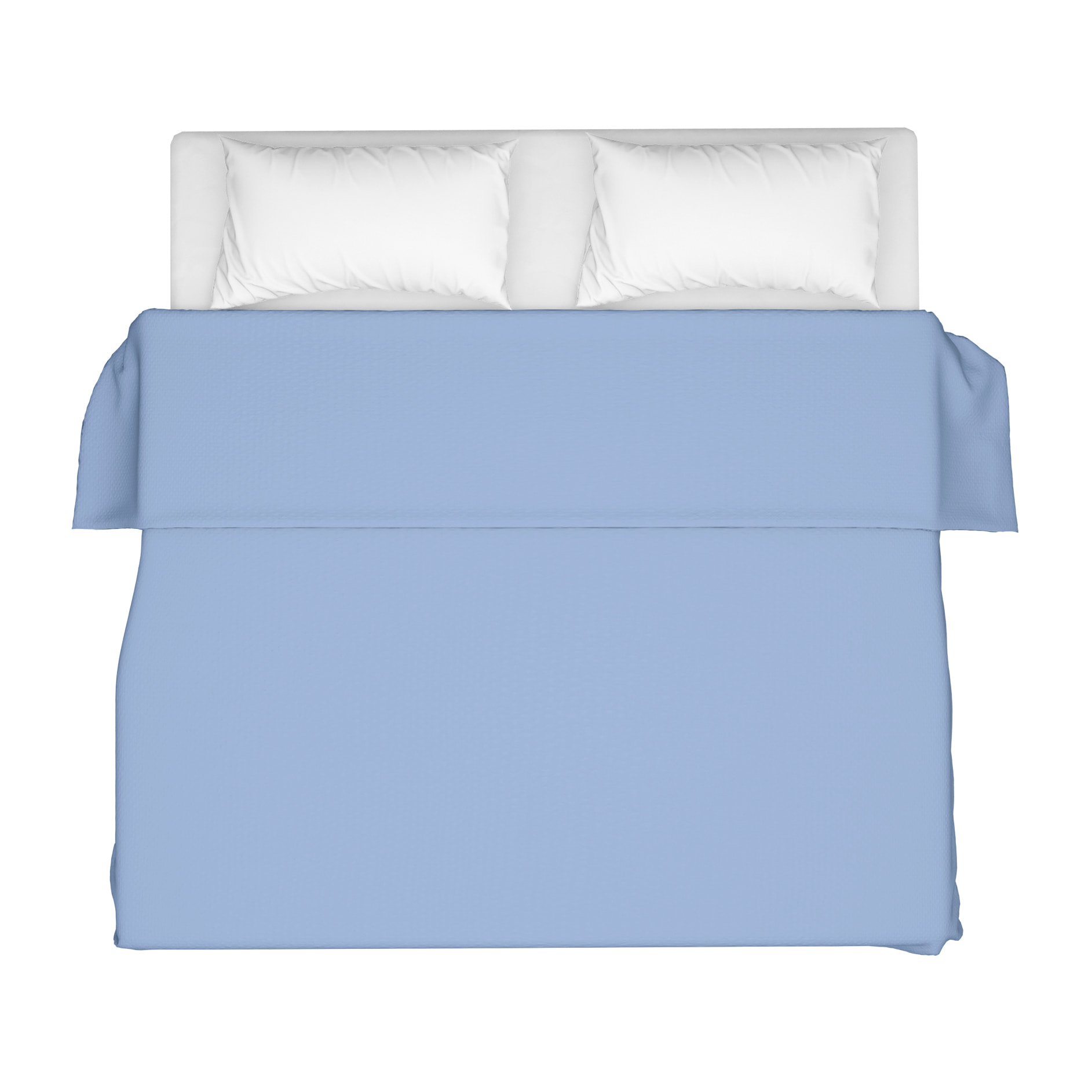 LENZUOLO SOPRA LETTO PIAZZA E MEZZA AZZURRO 100% COTONE