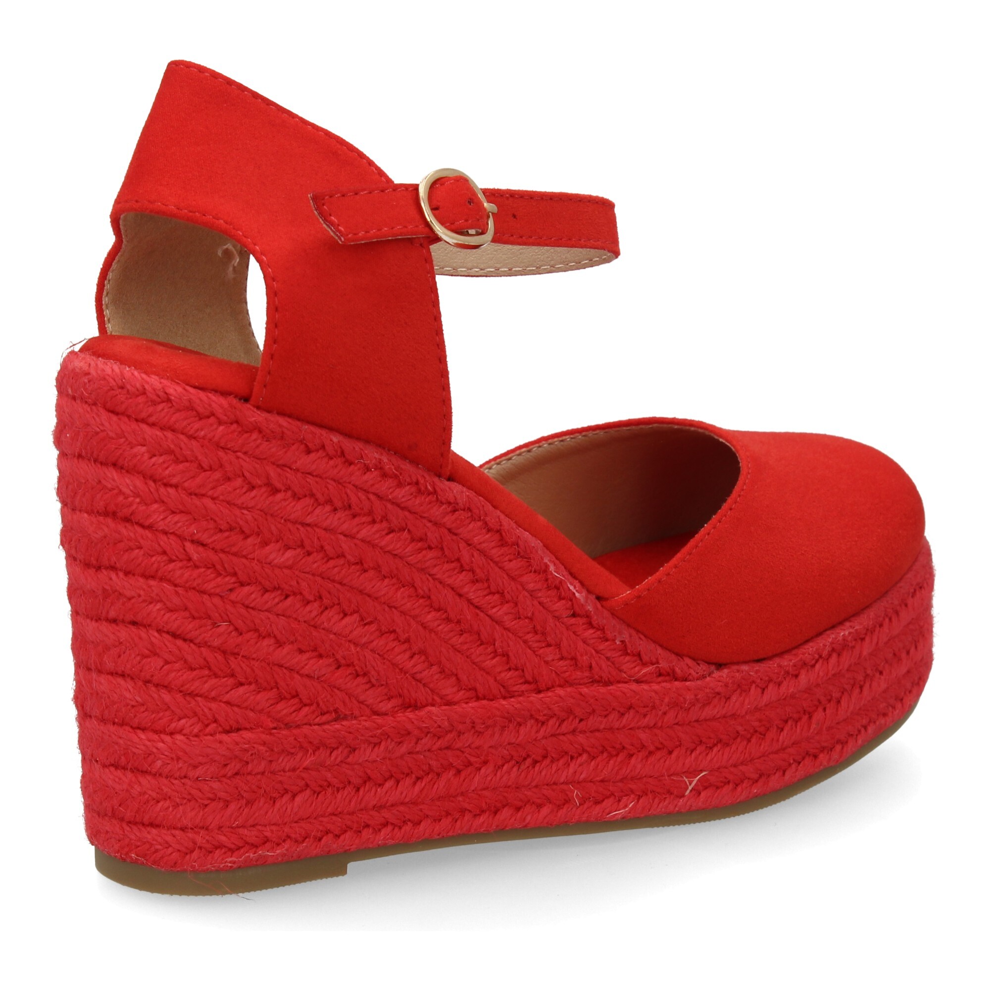 Alpargata cuña mujer talon cerrado y pulsera tobillo