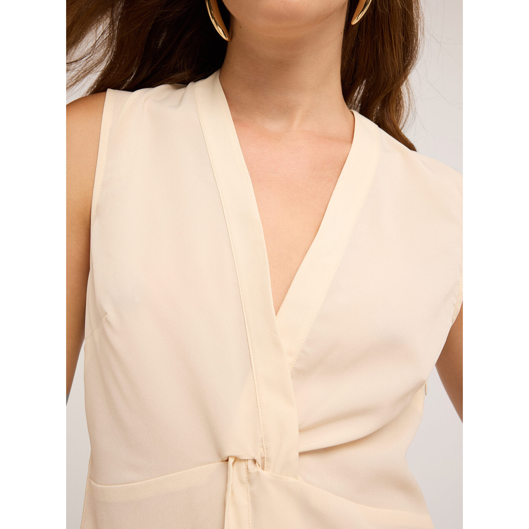 Motivi - Top con cruce - Beige