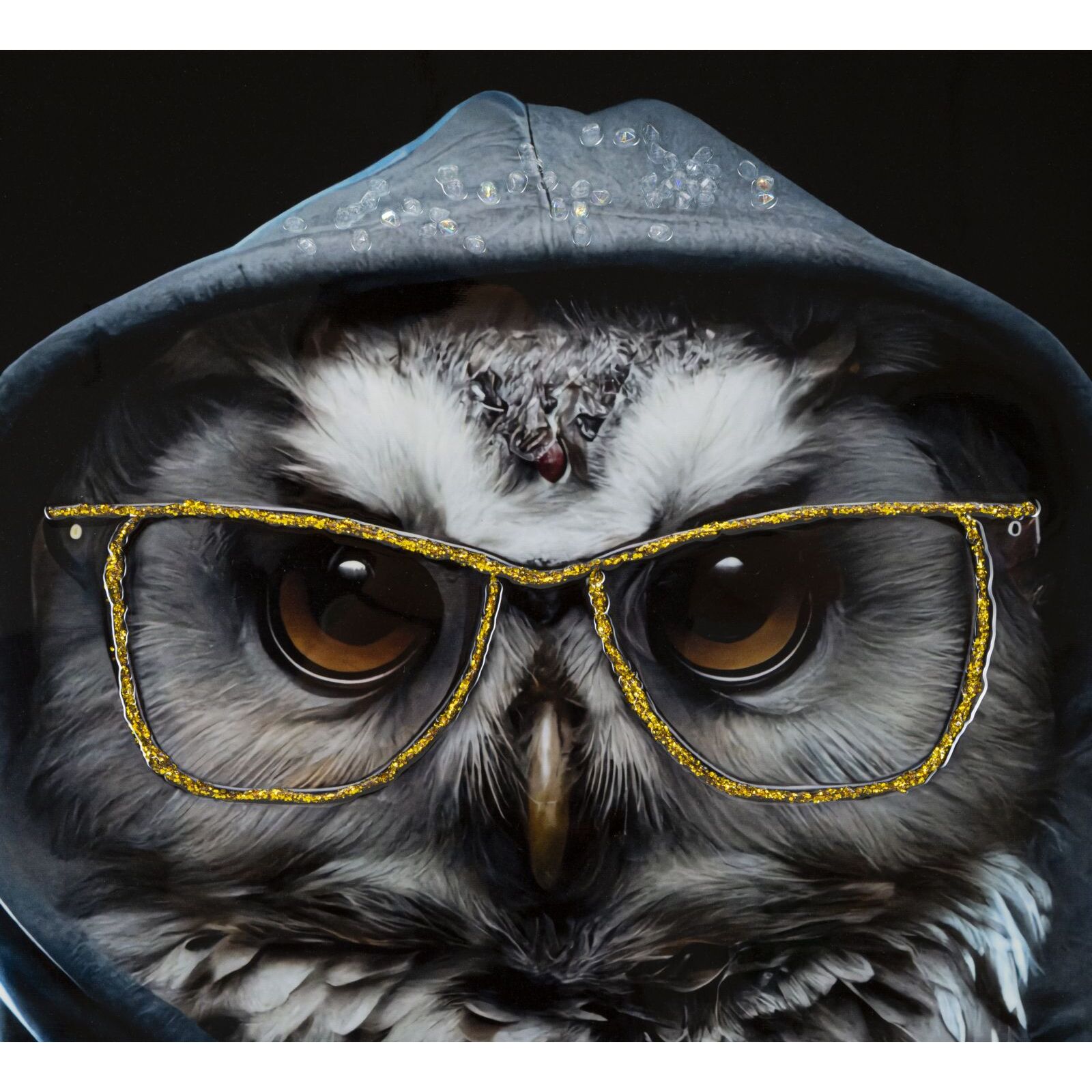 DIPINTO SU TELA LACCATO EDVY C/CORNICE CM 53X3X73