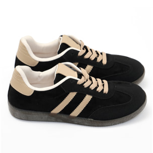 Sneakers in simil pelle scamosciata