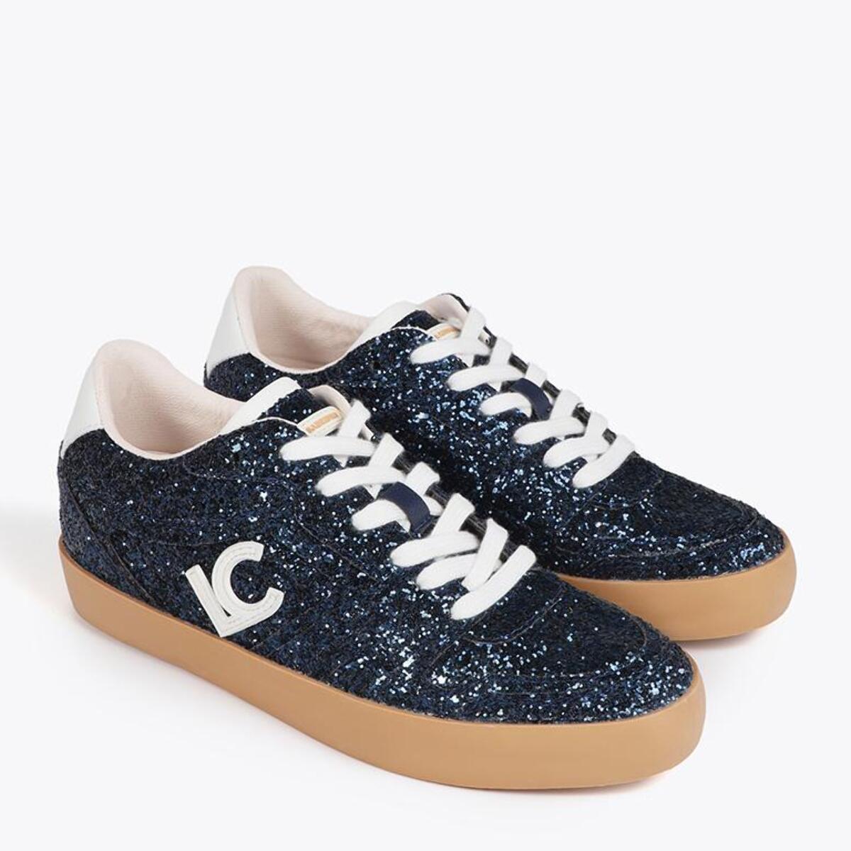 Scarpe da Ginnastica con Zeppa Interna e Dettagli in Pelle