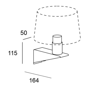 LEDS C4 APLIQUE GLOSS E27 60 NÍQUEL SATINADO CROMO. PANTALLA NO INCLUIDA.