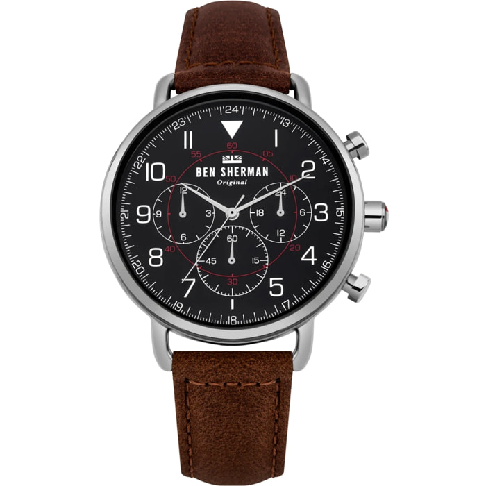 Reloj Ben Sherman WB068BBR Hombre Analogico Cuarzo con Correa de Piel