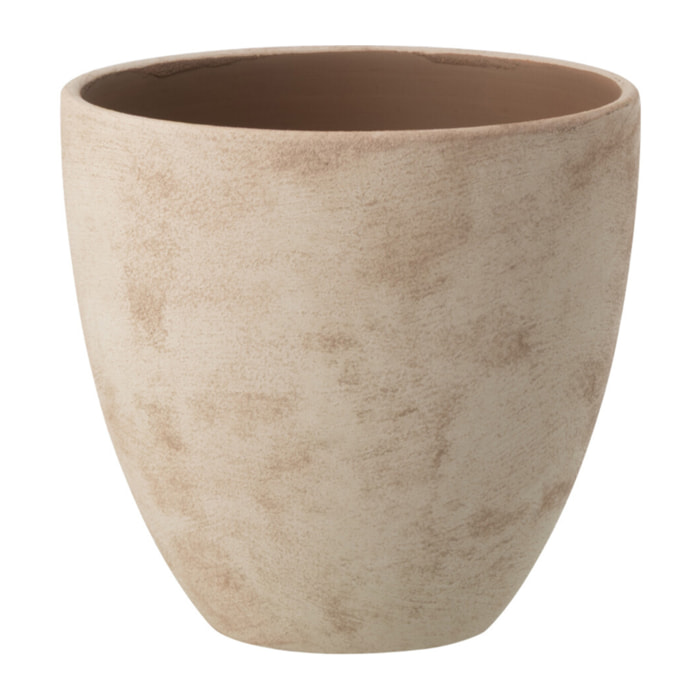 J-Line Cache-pot Rond - céramique - beige clair - medium