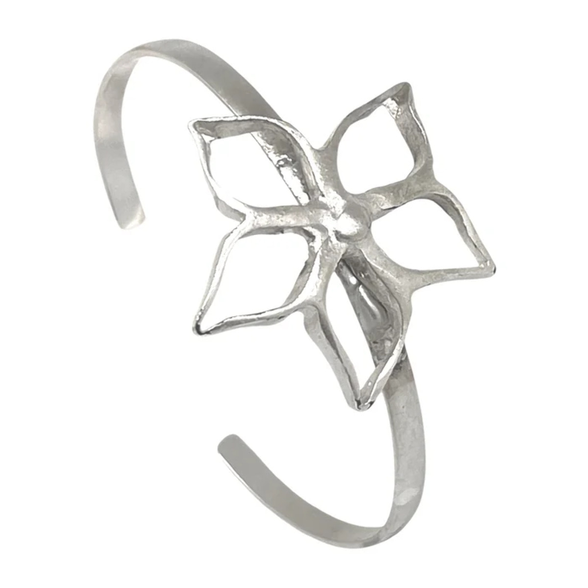 Pulsera brazalete fino IrregularBlom Únic plata 10µ ajustable