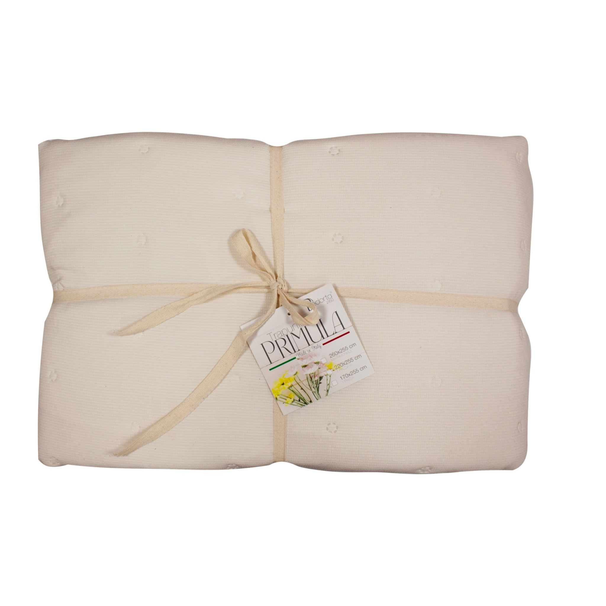 COPRILETTO LETTO MATRIMONIALE PANNA MEZZA STAGIONE TINTA UNITA EFFETTO STROPICCIATO