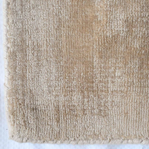 Tapis salon et chambre fait à la main en viscose motif uni JACU