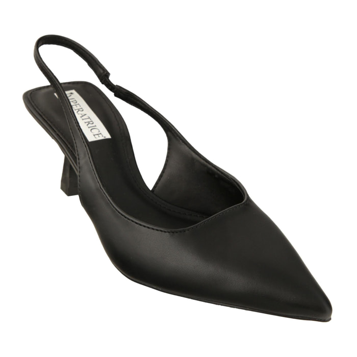 Dècolletè slingback con tacco basso a rocchetto