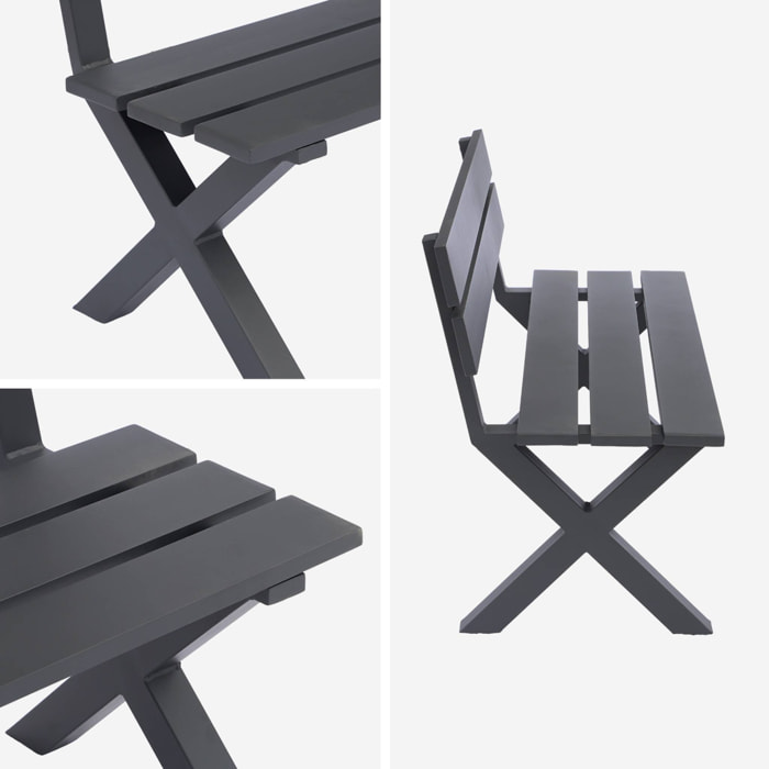 Banc de jardin aluminium 2 places TERRALU