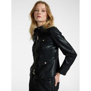 Elena Mirò - Giacca biker con tasche - Nero