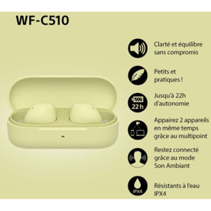 Ecouteurs SONY WF-C510 Jaune