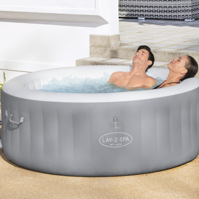 Bestway Spa gonflable rond Lay-Z-Spa St Lucia AirJet 2-3 personnes