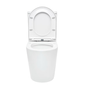 Fusion WC à poser sans bride, rinçage Vortex, avec abattant SoftClose, blanc (SATFUS031RTORVP)
