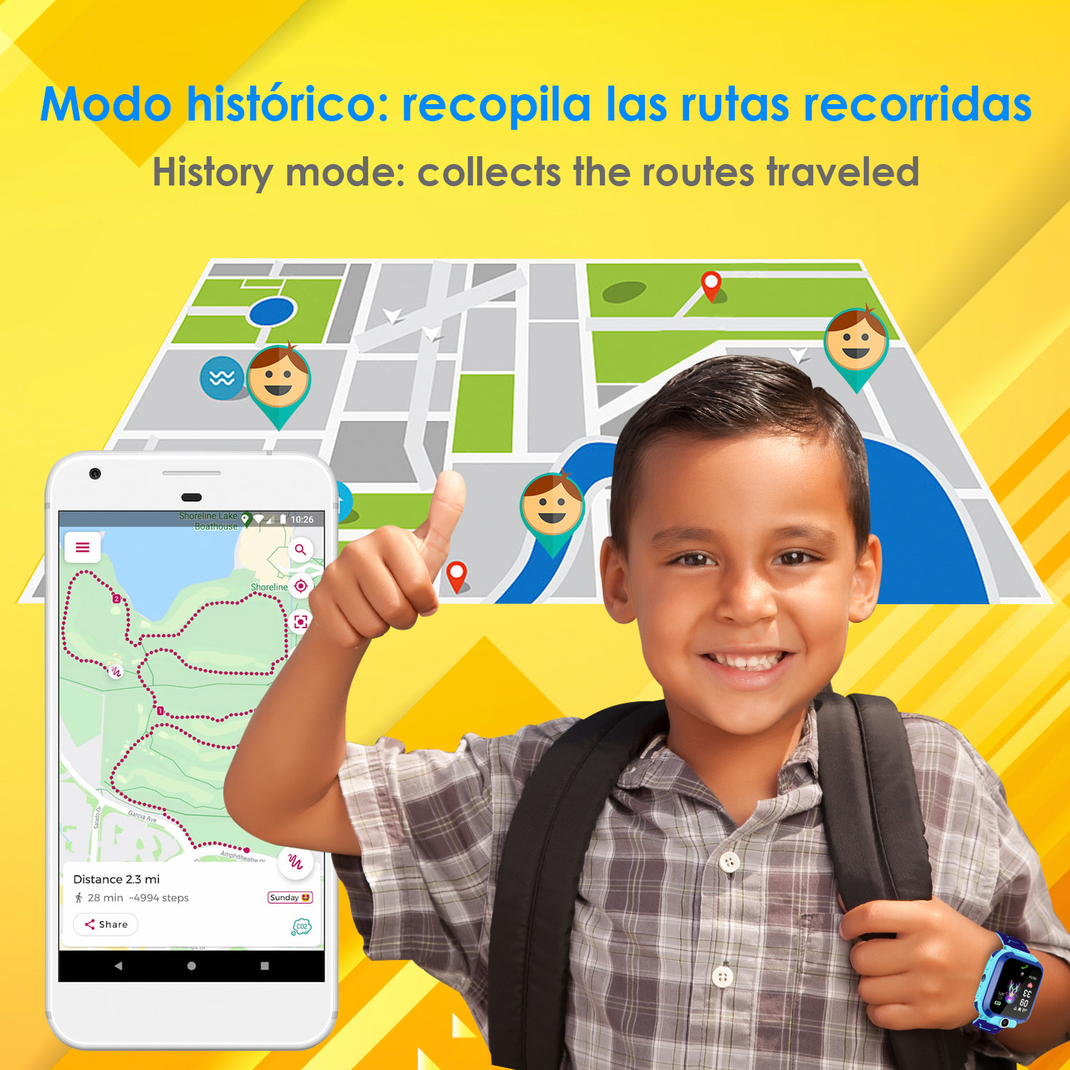 Smartwatch LT27 LBS especial para niños, con cámara, función de rastreo, llamadas SOS y recepción de llamada.