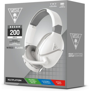 Casque gamer TURTLE BEACH Recon 200 PS5 XB Blanc 2ème génération