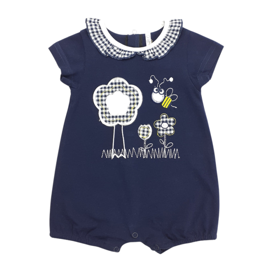 PAGLIACCETTO JERSEY BLU DETTAGLI VICHY BLU APINA