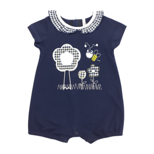 PAGLIACCETTO JERSEY BLU DETTAGLI VICHY BLU APINA