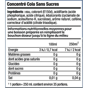 Concentré SODASTREAM COLA SANS SUCRES 440ml