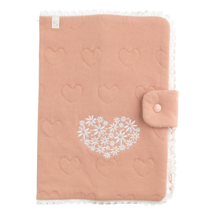 Protège carnet de santé en coton matelassé
