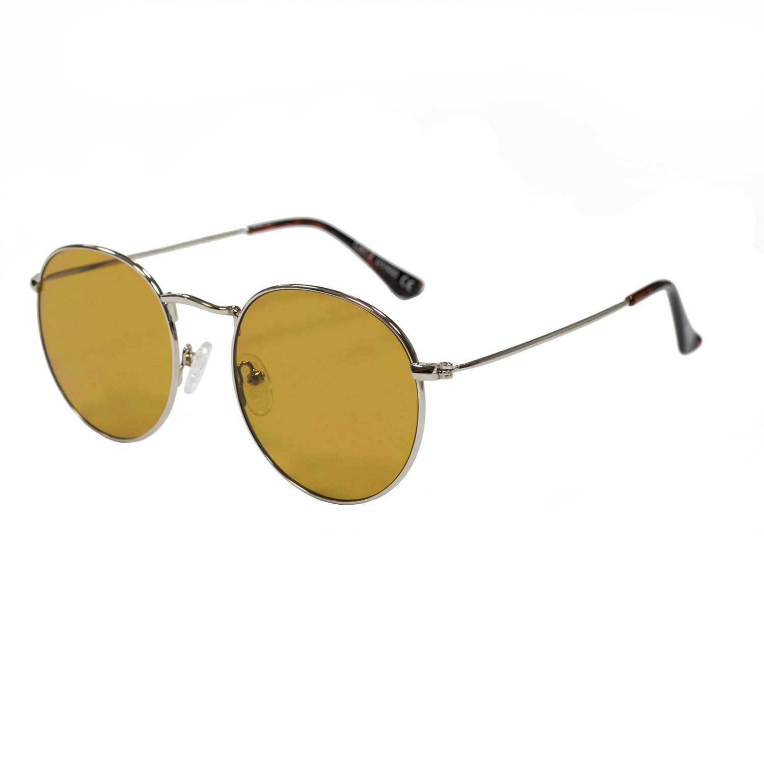 Gafas de sol OCEAN TOKYO - Plateado brillante / Ámbar transparente