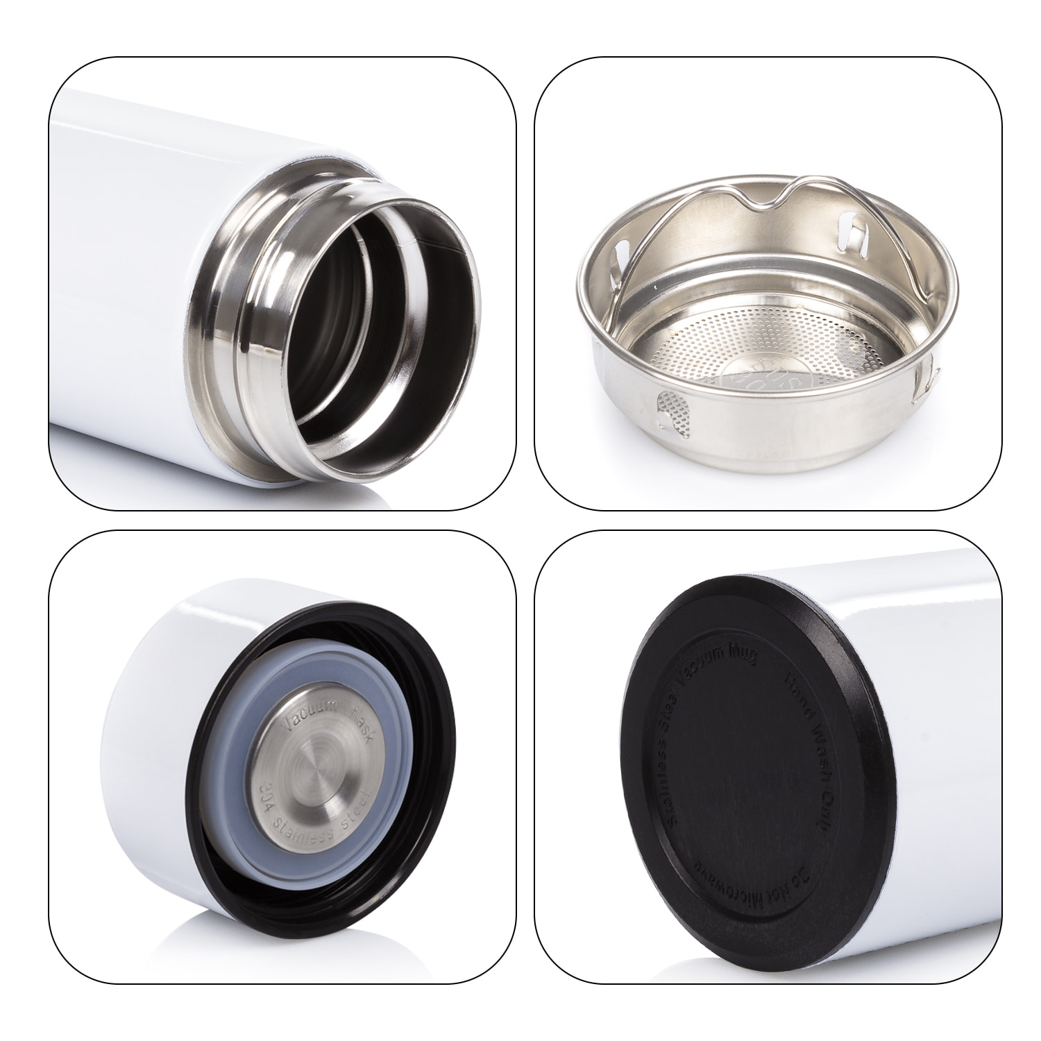 Termo sportivo da 500 ml con indicatore di temperatura intelligente. Bottiglia d'acqua isolata sottovuoto, fino a 12 ore di mantenimento del calore.