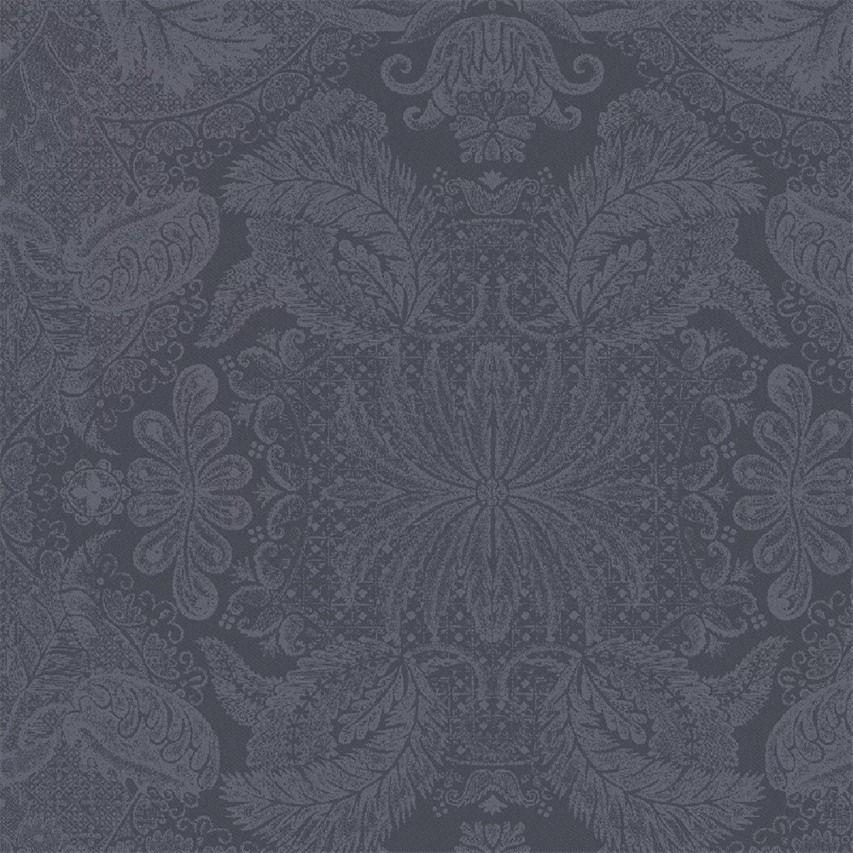 Serviette pur coton motif jacquard gris Mille isaphire zinc