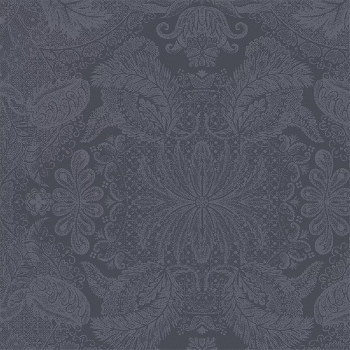 Serviette pur coton motif jacquard gris Mille isaphire zinc