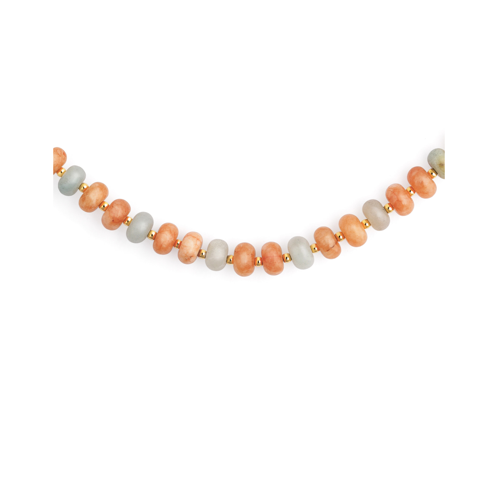 Collar Ámbar Stones Acero Baño Oro