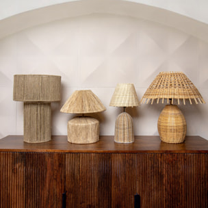Lampe à poser en fibres naturelles h32cm KAYA