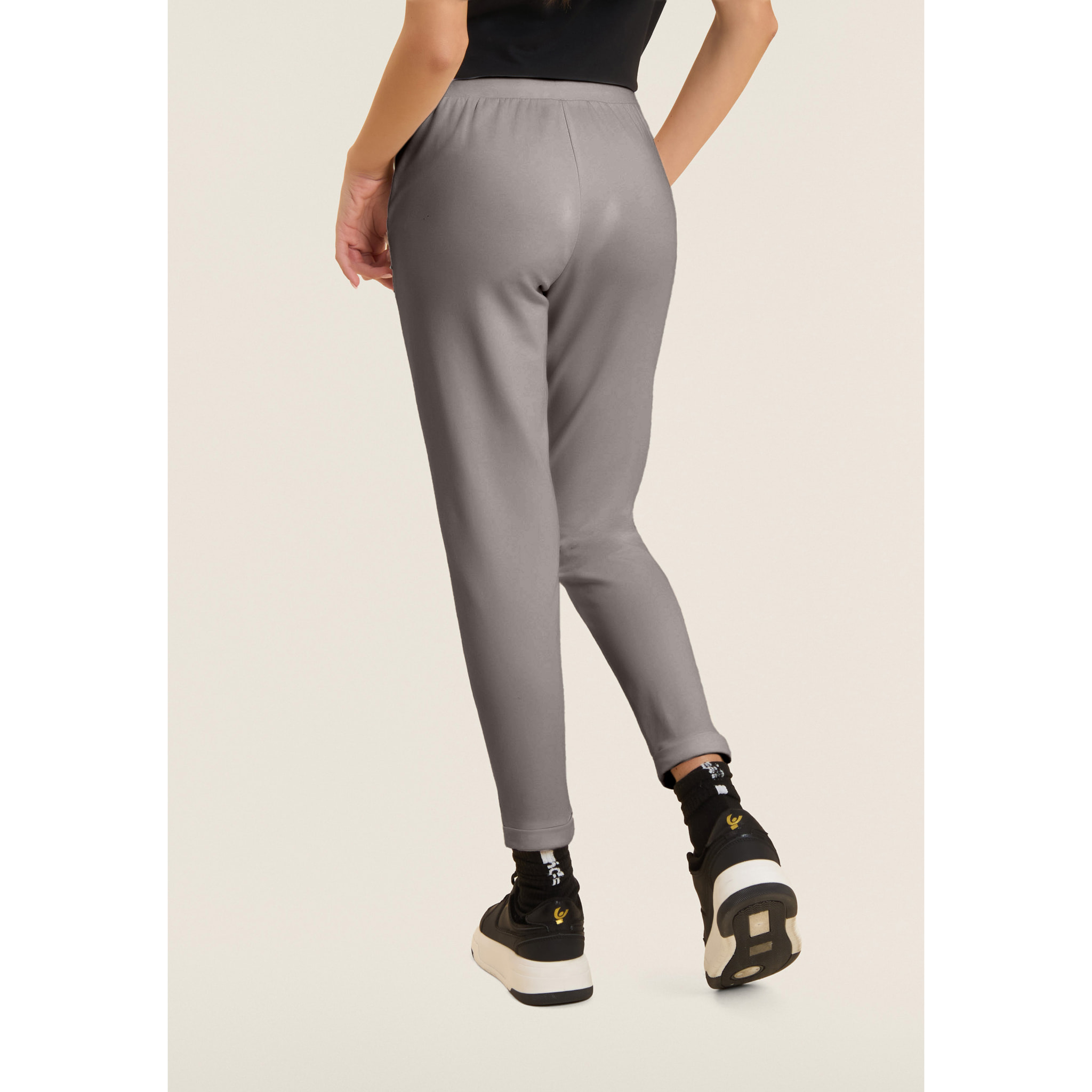 Pantaloni Sportivi Cropped con risvolto e strass FREDDY