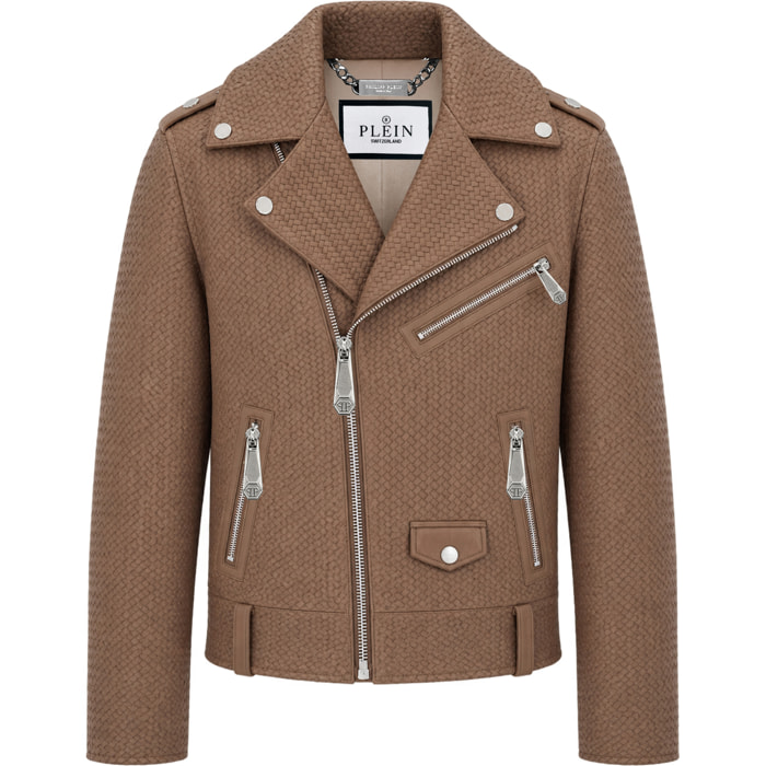 PHILIPP PLEIN Chaqueta biker de cuero