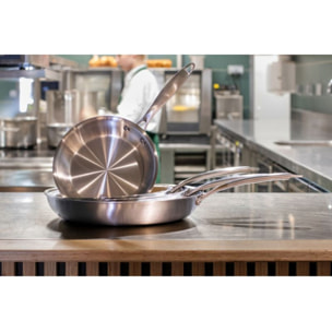 Batterie de cuisine MENASTYL 2 poeles Trinox 24/28cm